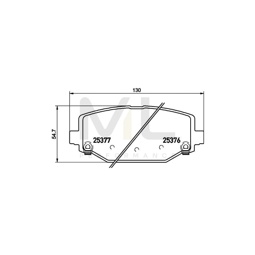 Hella 8DB 355 020-311 Brake Pad Set With Acoustic Wear Warning, With Accessories