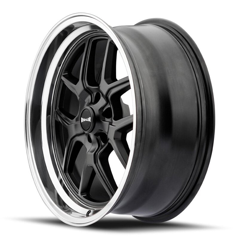 Ridler Wheels Ridler 610 20x8.5 / 5x120.65 BP / 0mm Offset / 83.82mm Hub Matte Black Polished Wheel