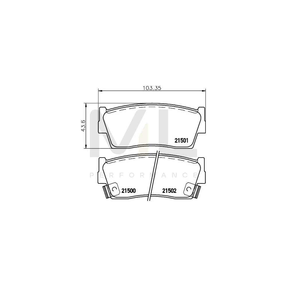 Hella 8DB 355 016-371 Brake Pad Set With Acoustic Wear Warning