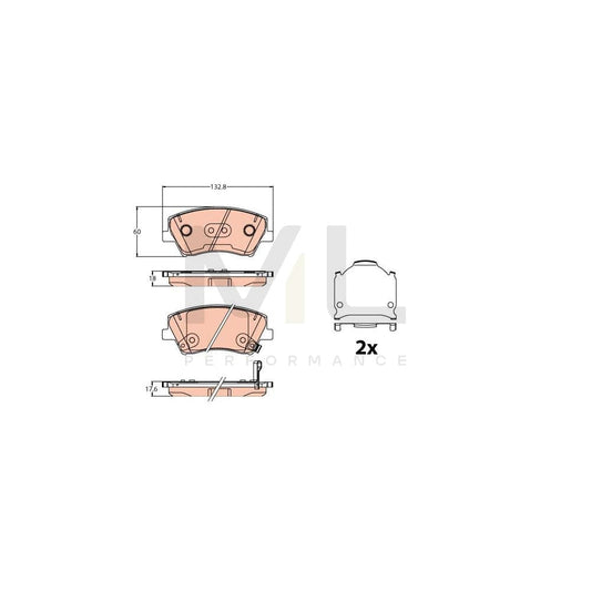 TRW Gdb2203 Brake Pad Set With Acoustic Wear Warning | ML Performance Car Parts