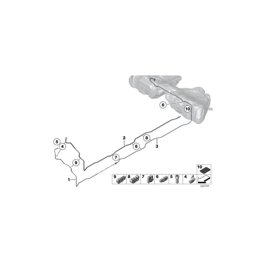 Genuine BMW 16137225189 Scavenging Line Front (Inc. 535iX, 520i & 528iX) | ML Performance US Car Parts