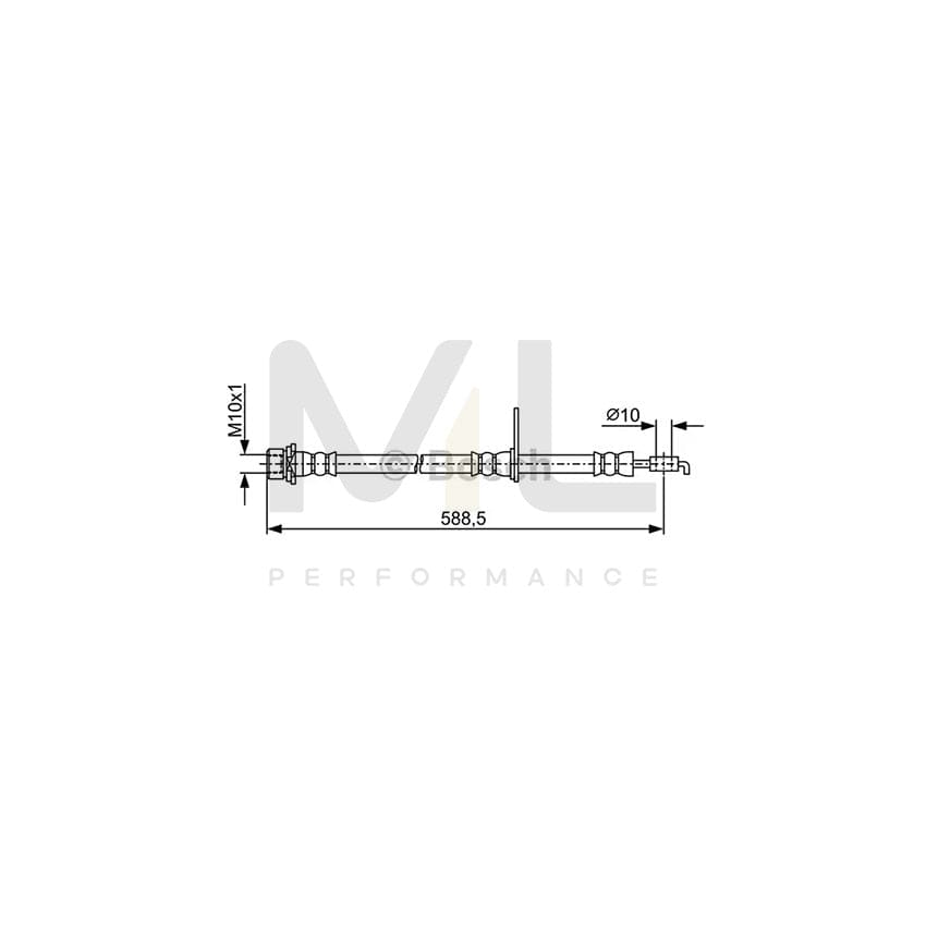 BOSCH 1 987 481 912 Brake Hose 575mm | ML Performance Car Parts