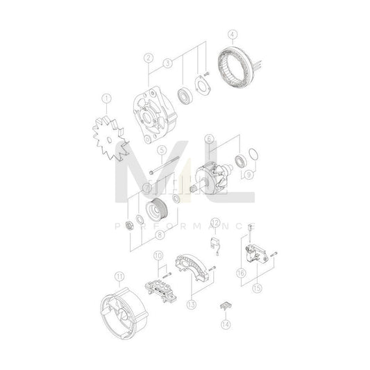 MAHLE ORIGINAL MG 520 Alternator for FIAT Croma I Hatchback (154) 14V, 65A | ML Performance Car Parts