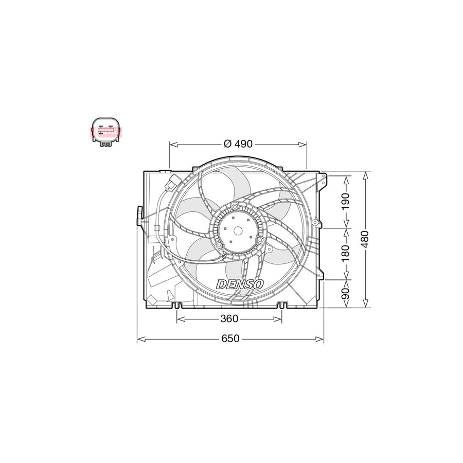 DENSO DER05011 Fan, Radiator