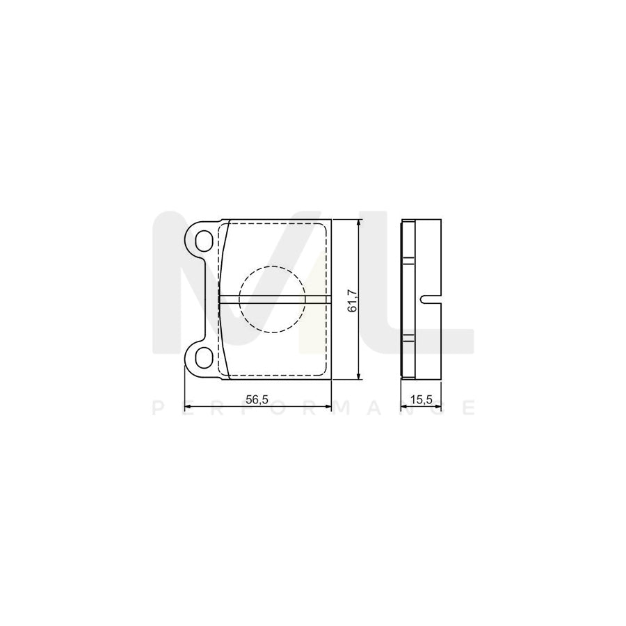 Bosch 0986495078 Brake Pad Set With Anti-Squeak Plate, With Mounting Manual BP1457 | ML Performance Car Parts