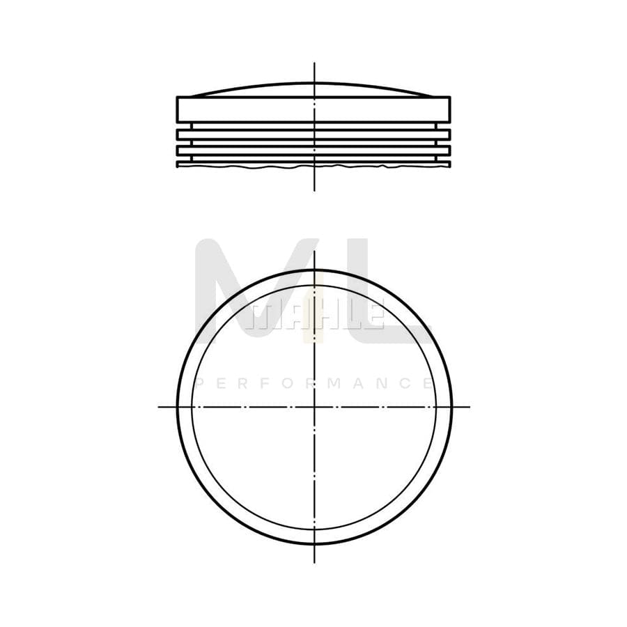 MAHLE ORIGINAL 029 51 00 Piston 77,01 mm, without cooling duct | ML Performance Car Parts