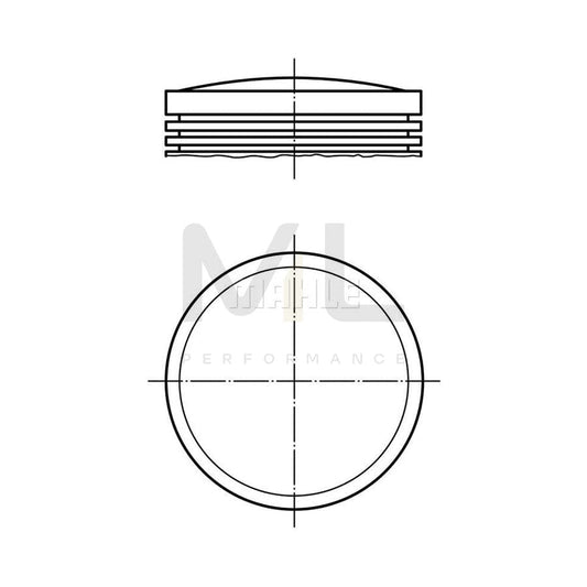 MAHLE ORIGINAL 029 51 00 Piston 77,01 mm, without cooling duct | ML Performance Car Parts