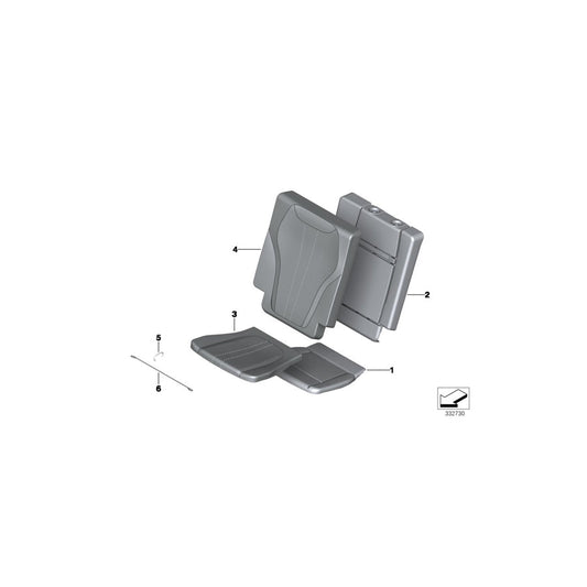 Genuine BMW 52307351402 F15 Foam Pad, Backrest, Rear Right (Inc. X5 25dX, X5 50iX 4.0 & X5 28iX) | ML Performance US