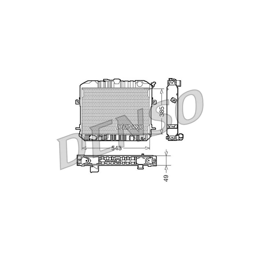 DENSO DRM46200 Engine Radiator for Porsche 356 Coupe