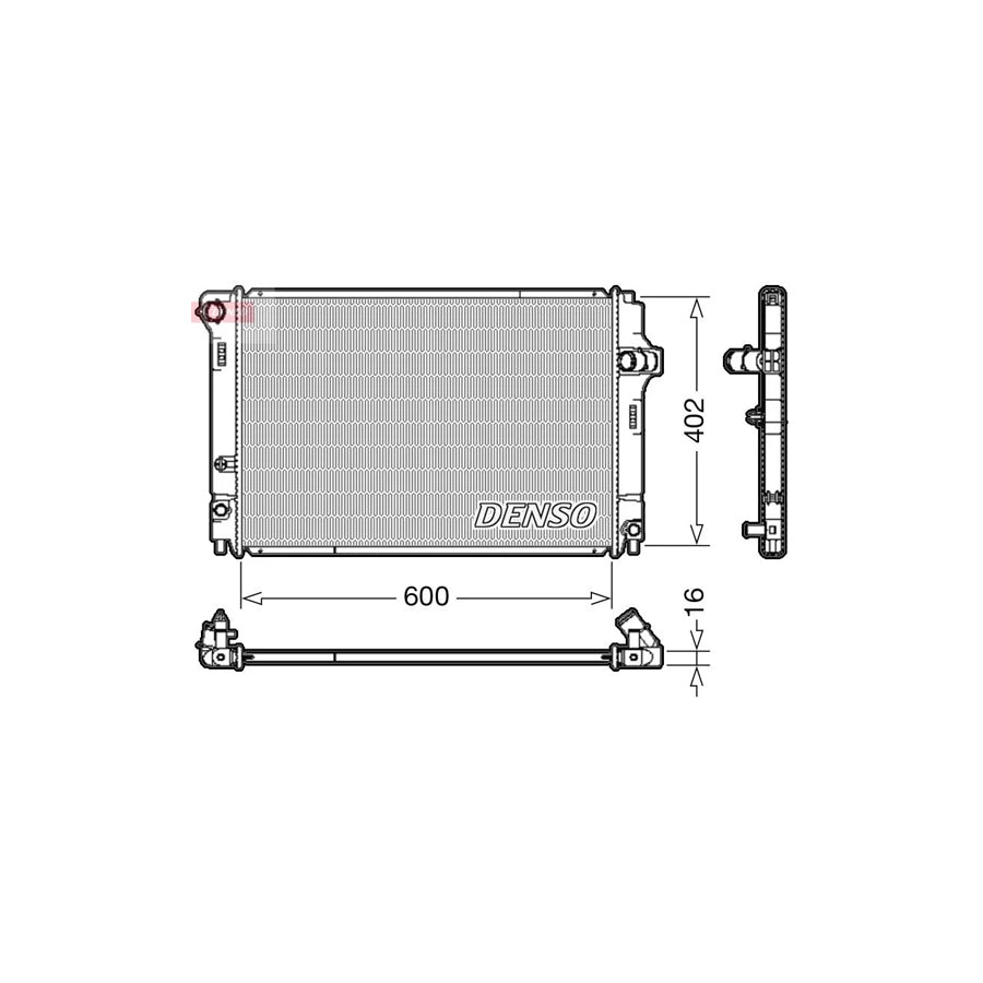 DENSO DRM50089 Engine Radiator for Toyota Yaris III Hatchback (Xp13)
