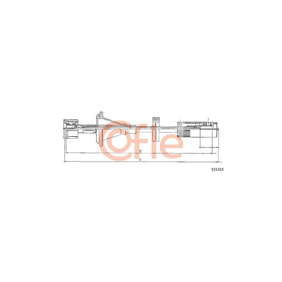 Cofle 92.S31315 Speedometer Cable for Audi 100