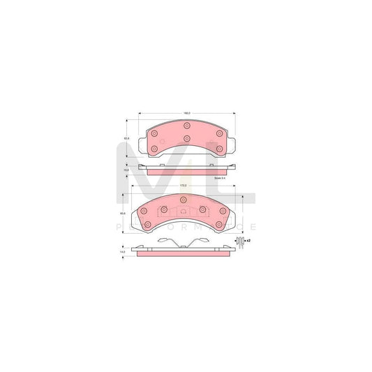 TRW Gdb4013 Brake Pad Set Not Prepared For Wear Indicator | ML Performance Car Parts
