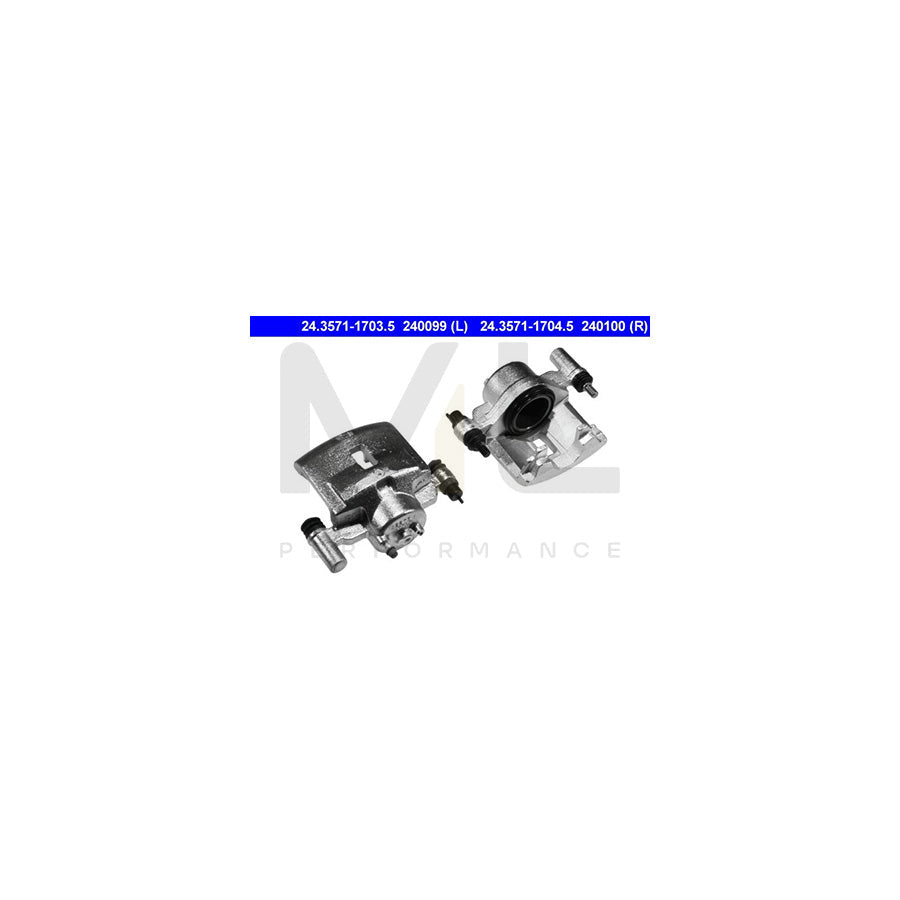 ATE 24.3571-1704.5 Brake Caliper without holder