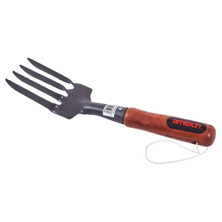 Amtech Hand Fork - Wooden Handle