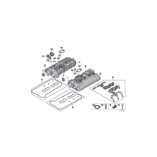 Genuine BMW 11128601707 G12 G30 F92 Cylinder Head Cover Zyl. 5-8 (Inc. Alpina B7, 750Li & 750LiX 4.4) | ML Performance US Car Parts