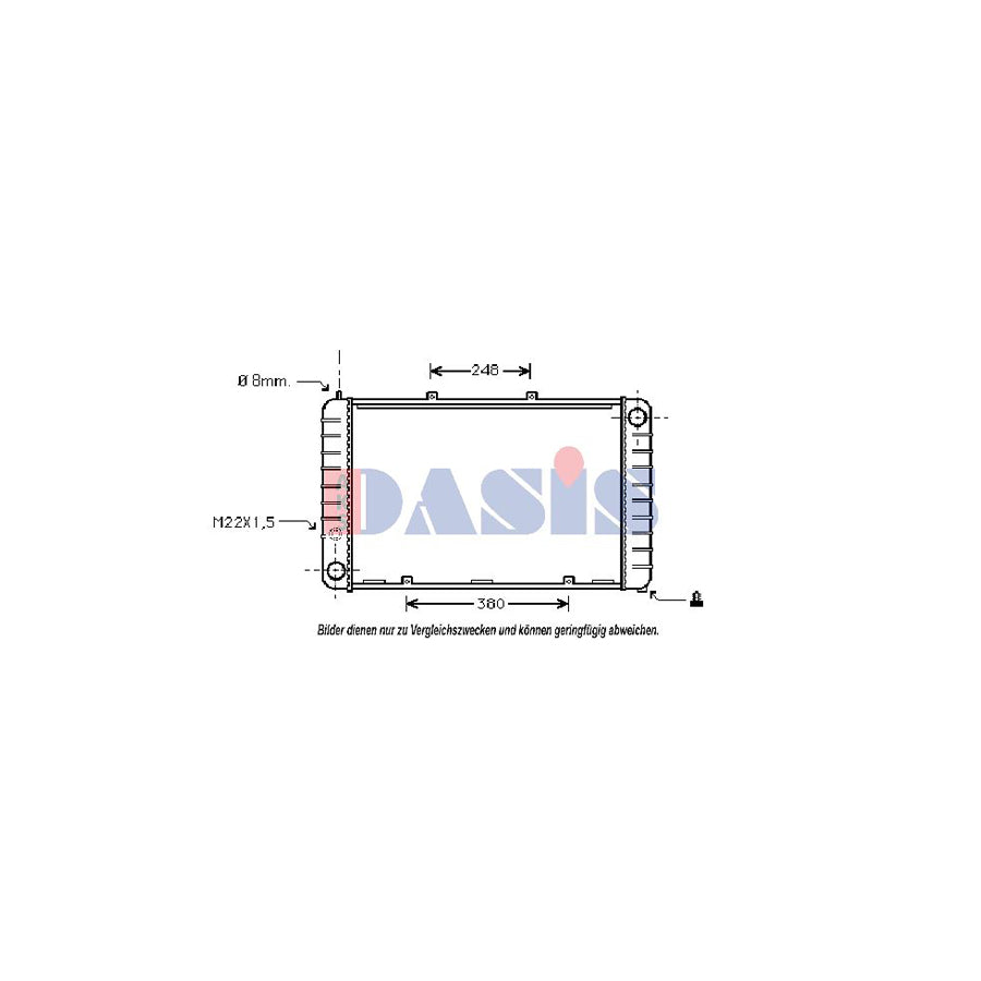AKS Dasis 171010N Engine Radiator for Porsche 928 Coupe