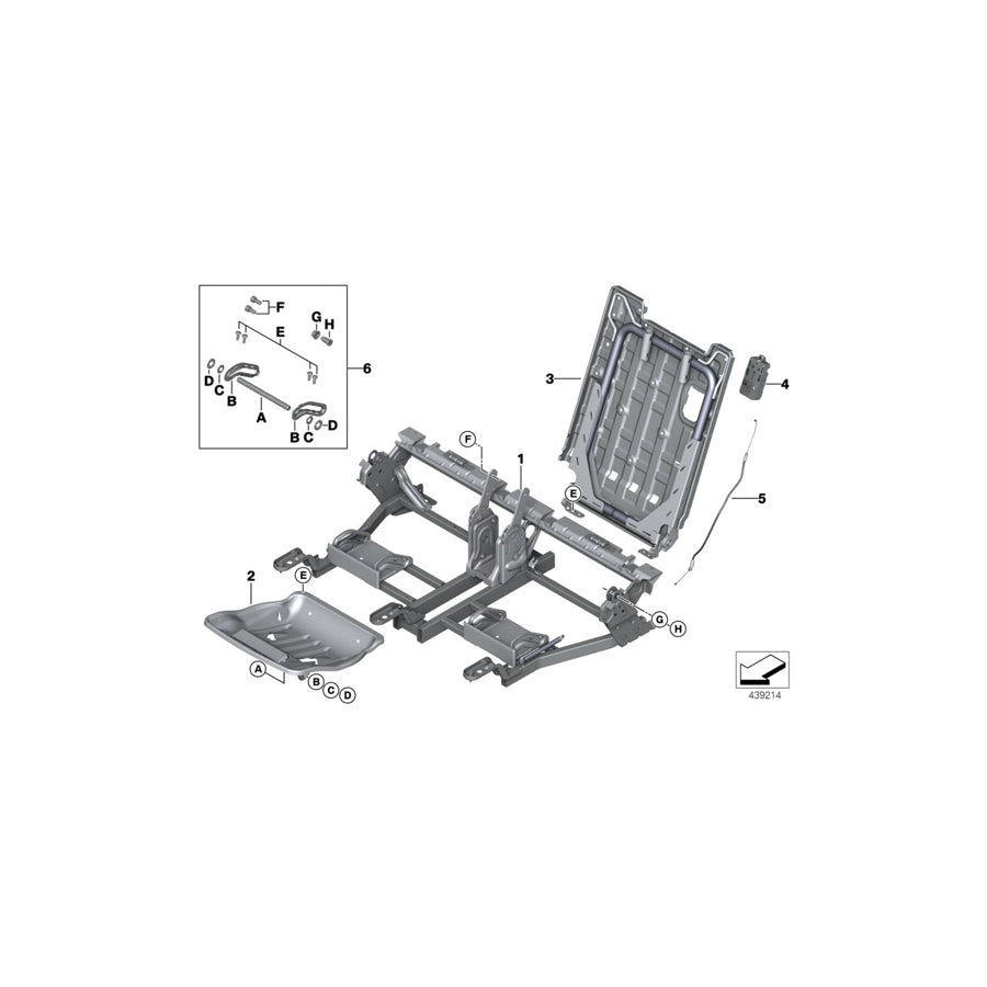 Genuine BMW 52306983890 F15 F46 Locking Mechanism SCHWARZ (Inc. 220i, X5 3.5d & 220dX) | ML Performance US