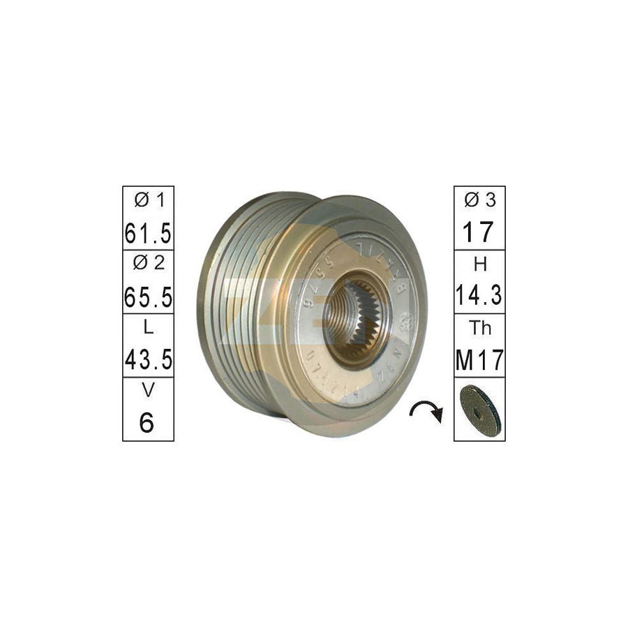 Era ZN5576 Alternator Freewheel Clutch