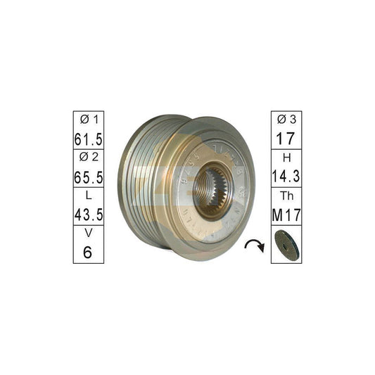 Era ZN5576 Alternator Freewheel Clutch