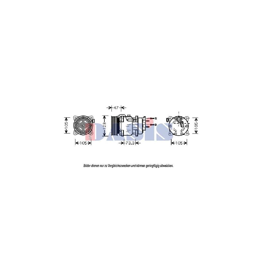 AKS Dasis 851411N Compressor, Air Conditioning
