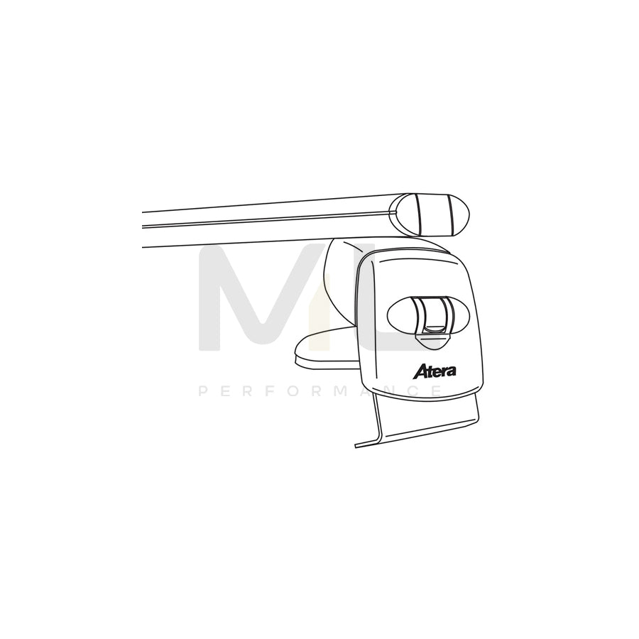 Atera Signo 045244 Roof bars for Audi A8 D4 (4H2, 4H8, 4HC, 4HL) for closed roof rails, 122 cm, 100 kg, Aluminium