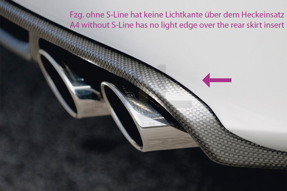 Rieger 00055507 Audi B8 B81 A4 Rear Diffuser 7 | ML Performance UK Car Parts