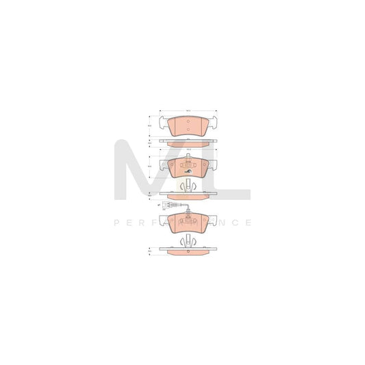 TRW Cotec Gdb1671 Brake Pad Set Incl. Wear Warning Contact | ML Performance Car Parts