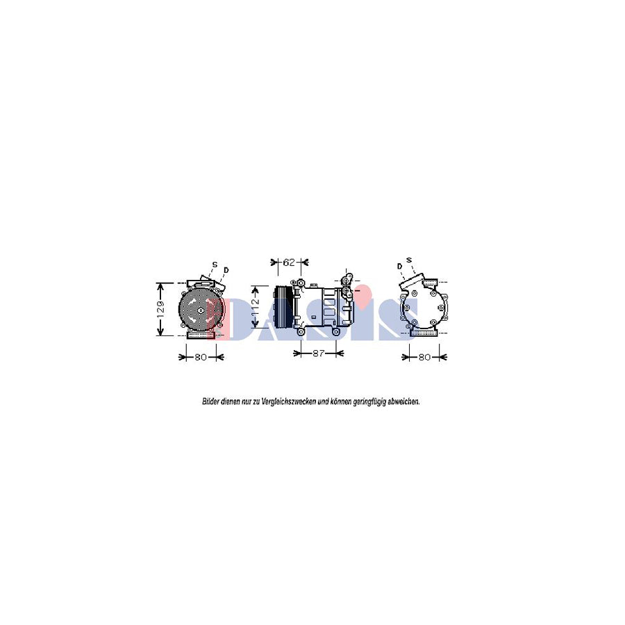 AKS Dasis 851413N Compressor, Air Conditioning