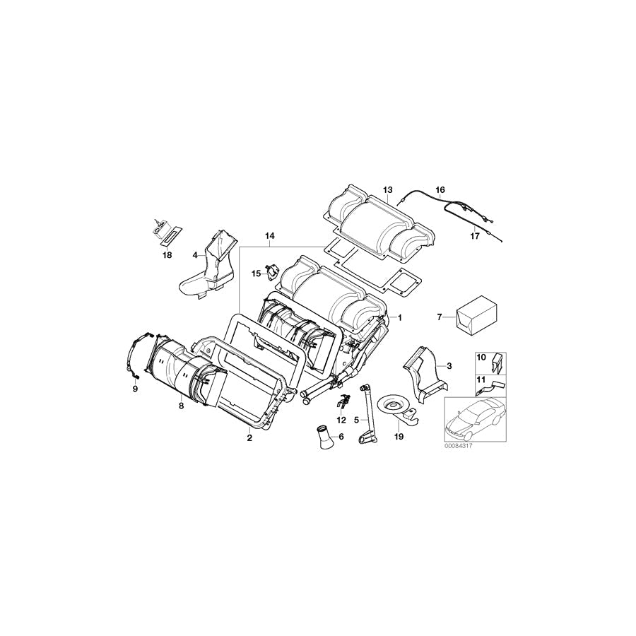 Genuine BMW 64118377639 E52 Housing Upper Part (Inc. ALPINA V8 & Z8) | ML Performance US Car Parts