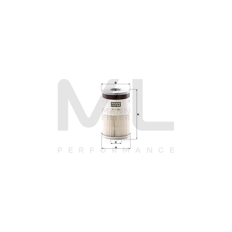 MANN-FILTER P 11 001 x Fuel filter with seal