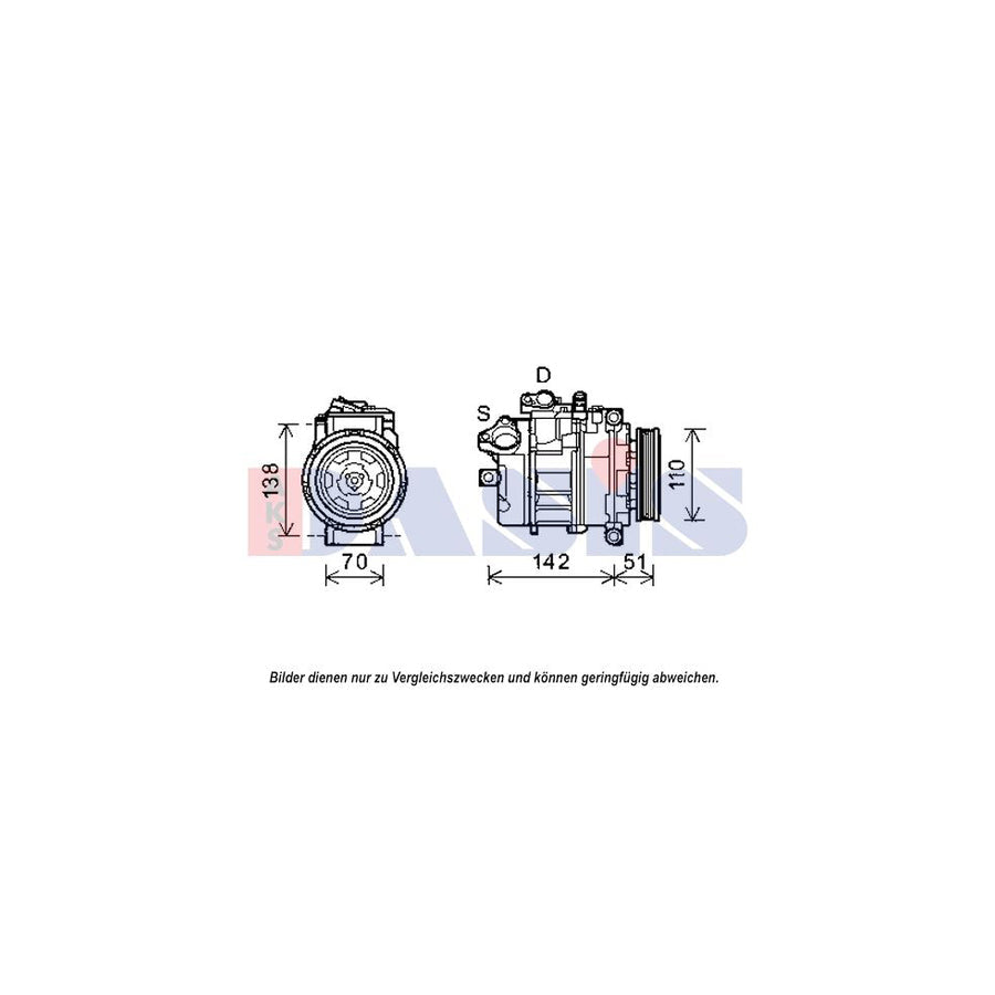 AKS Dasis 852544N Compressor, Air Conditioning