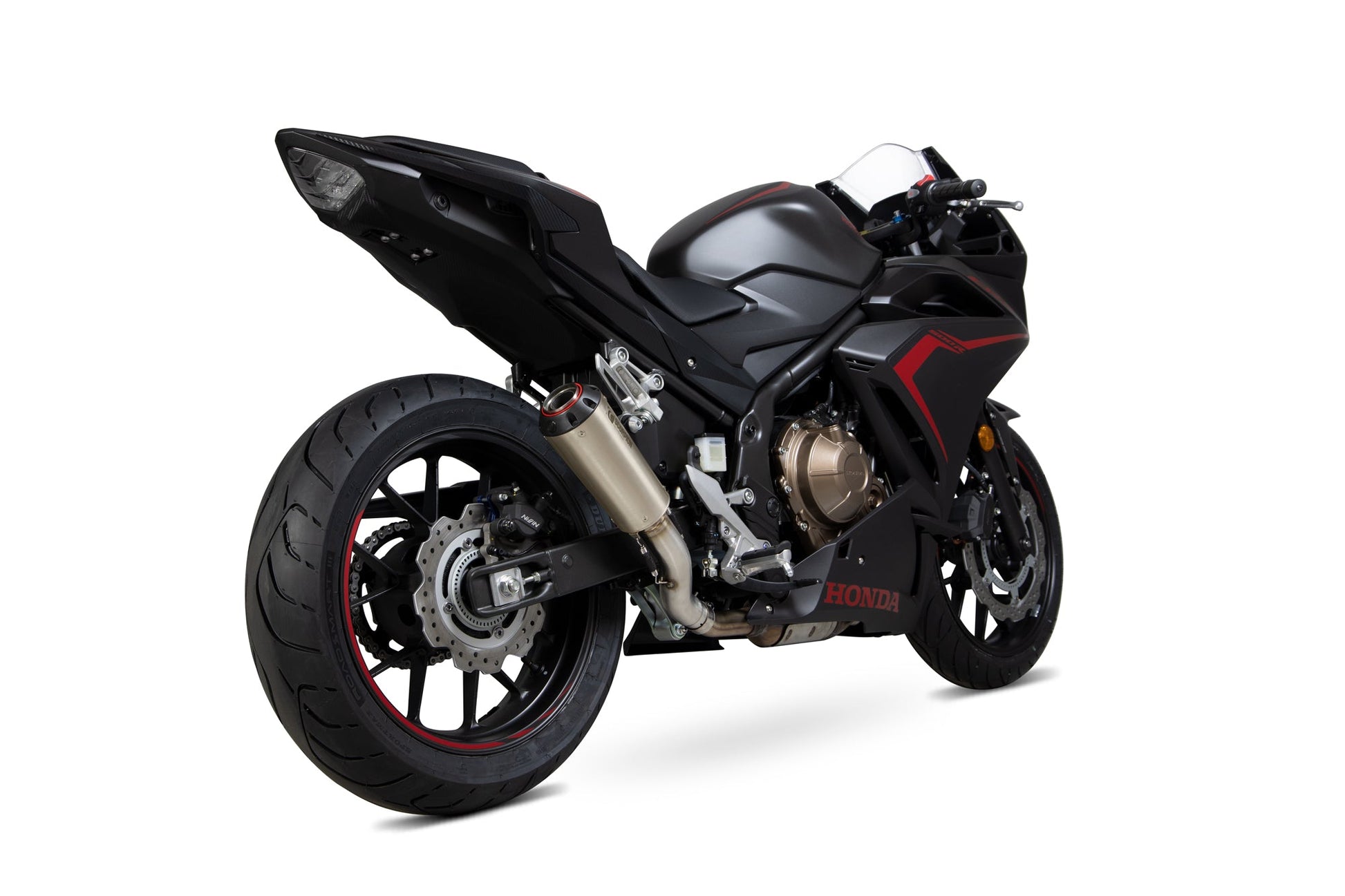 Scorpion PHA186TEO Honda CBR500 R Red Power Slip-On - Titanium Sleeve | ML Performance US US