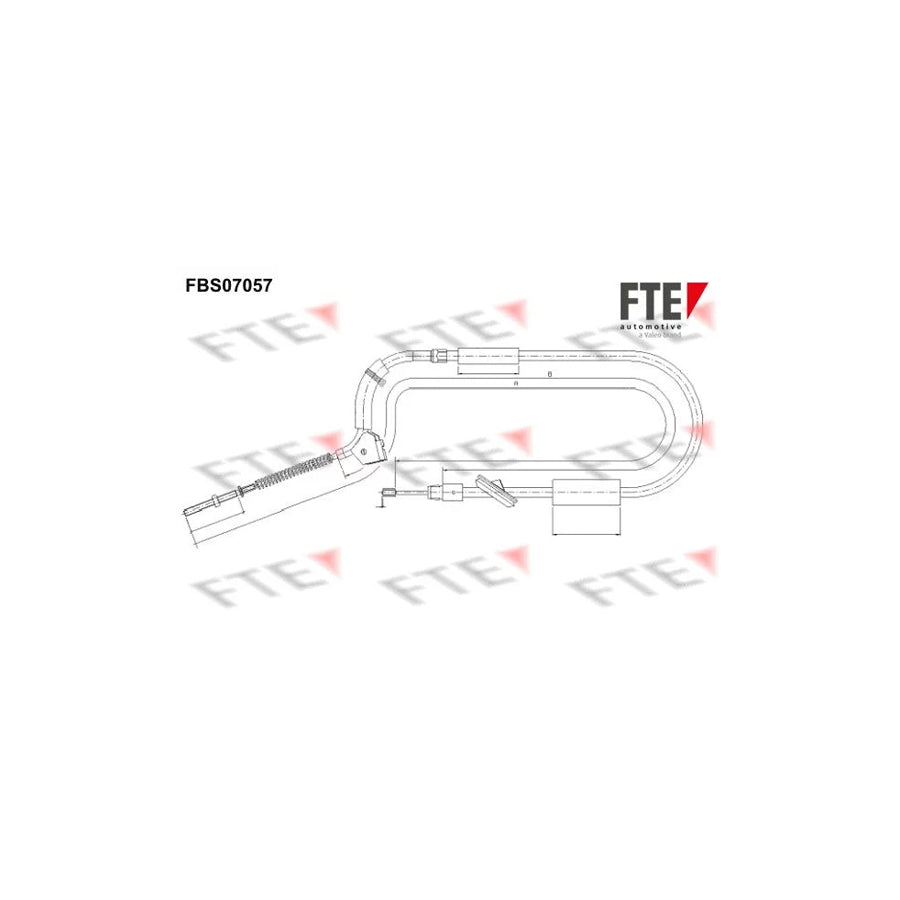 FTE 9250212 Hand Brake Cable Suitable for Mercedes-Benz A-Class (W169)