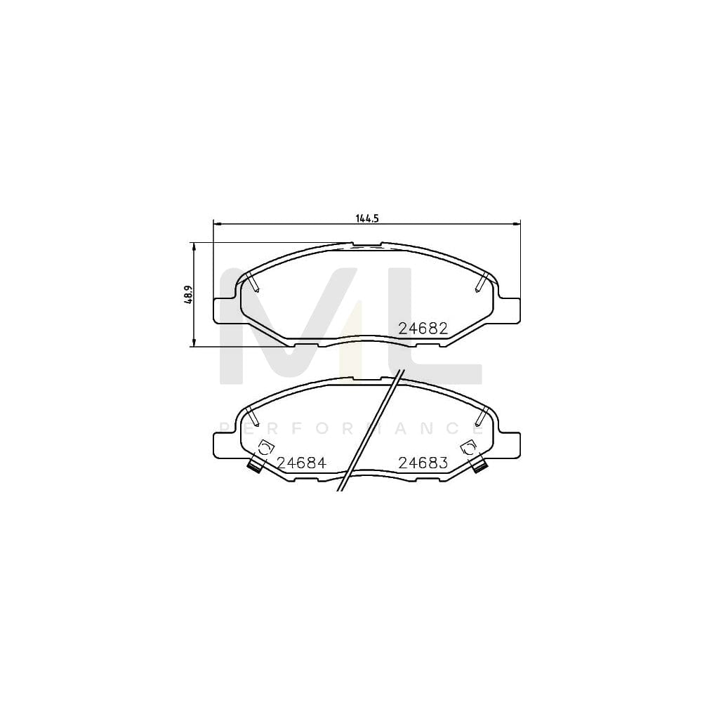 Hella 8DB 355 014-371 Brake Pad Set With Acoustic Wear Warning