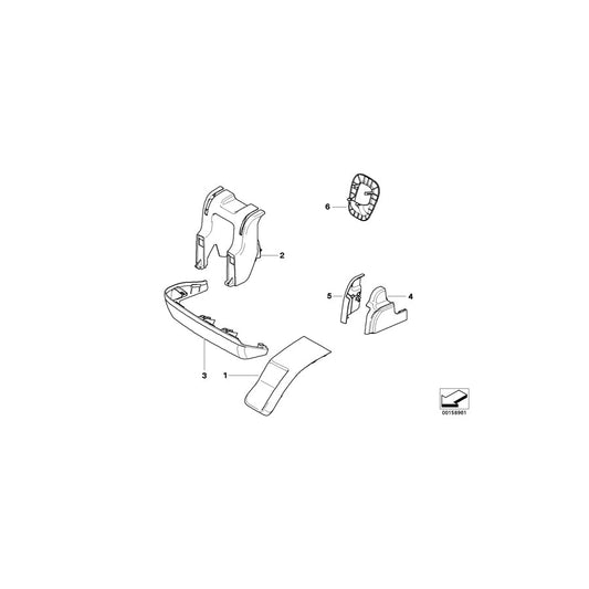 Genuine BMW 52307171160 E70 F15 Covering Seat Rail Right SCHWARZ (Inc. X5) | ML Performance US Car Parts