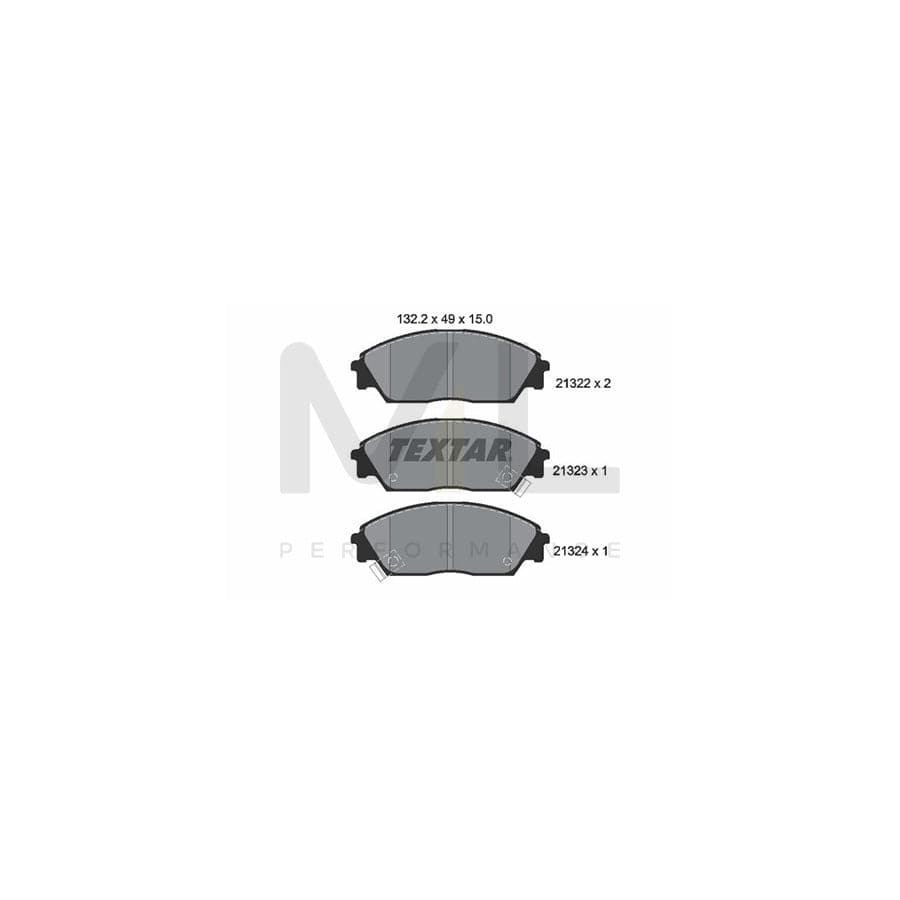 TEXTAR 2132201 Brake pad set with acoustic wear warning | ML Performance Car Parts