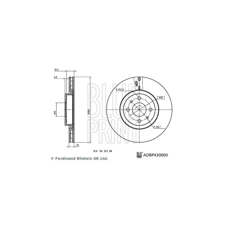 Blue Print Adbp430000 Brake Disc