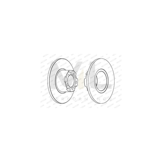 FERODO PREMIER DDF271 Brake Disc Solid, without bolts/screws | ML Performance Car Parts