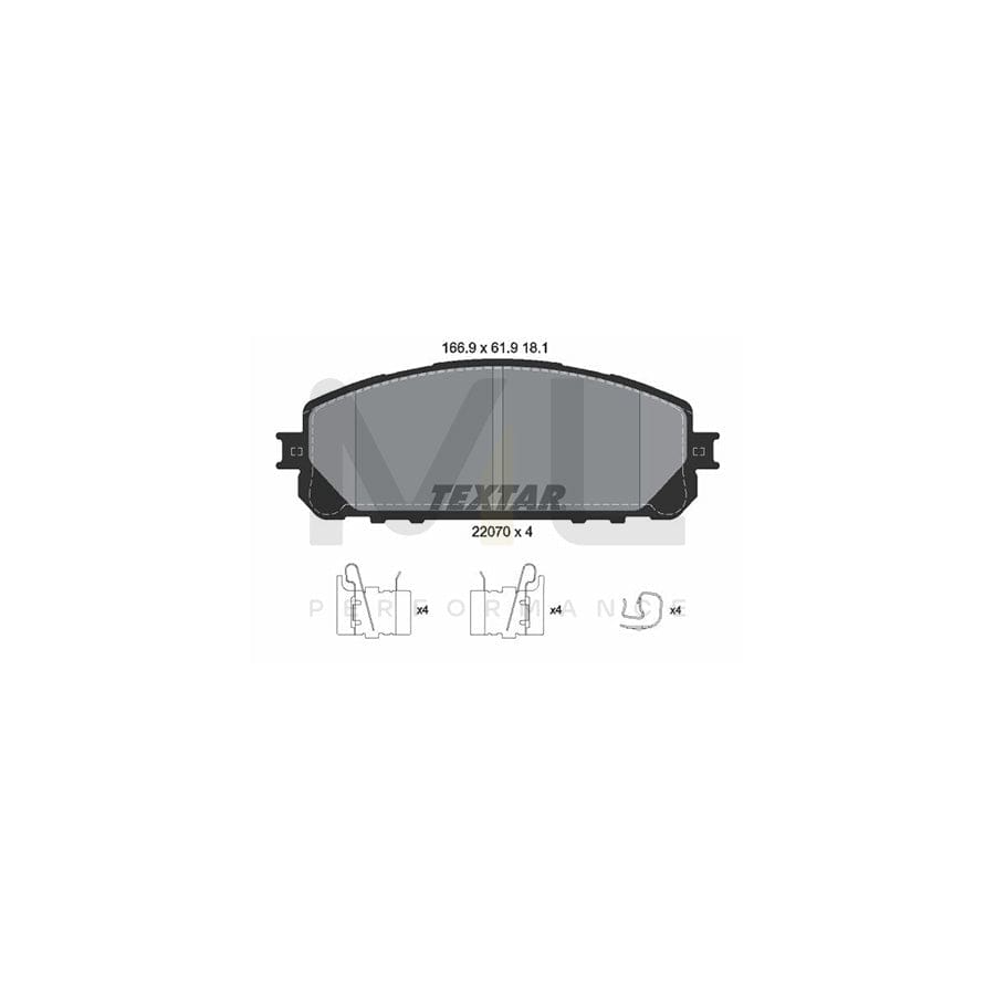 TEXTAR 2207001 Brake pad set for JEEP Cherokee V (KL) not prepared for wear indicator | ML Performance Car Parts