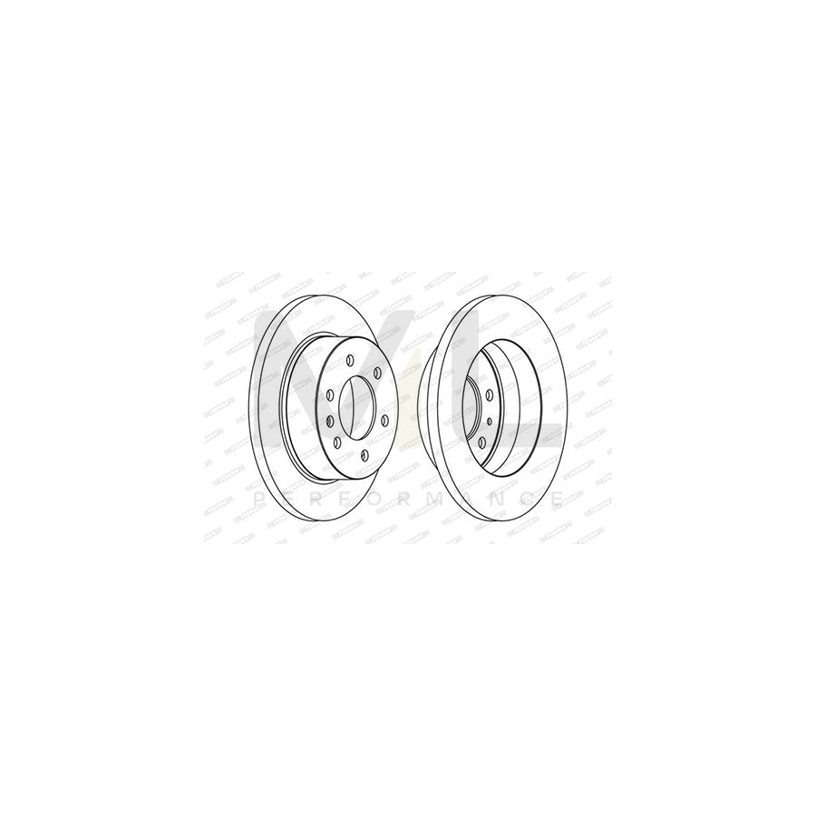 FERODO FCR311C Brake Disc Solid, Coated | ML Performance Car Parts