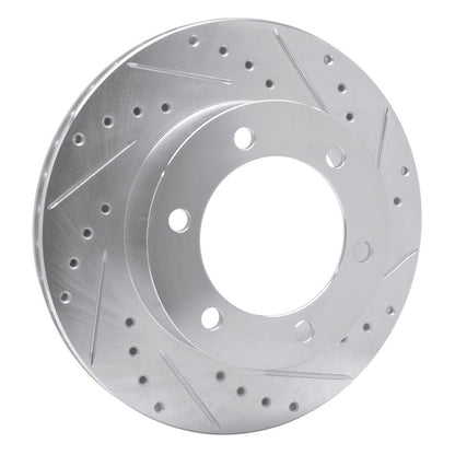 R1 Concepts R1 95-04 Toyota 4Runner Front Right Drilled & Slotted Silver Brake Rotor