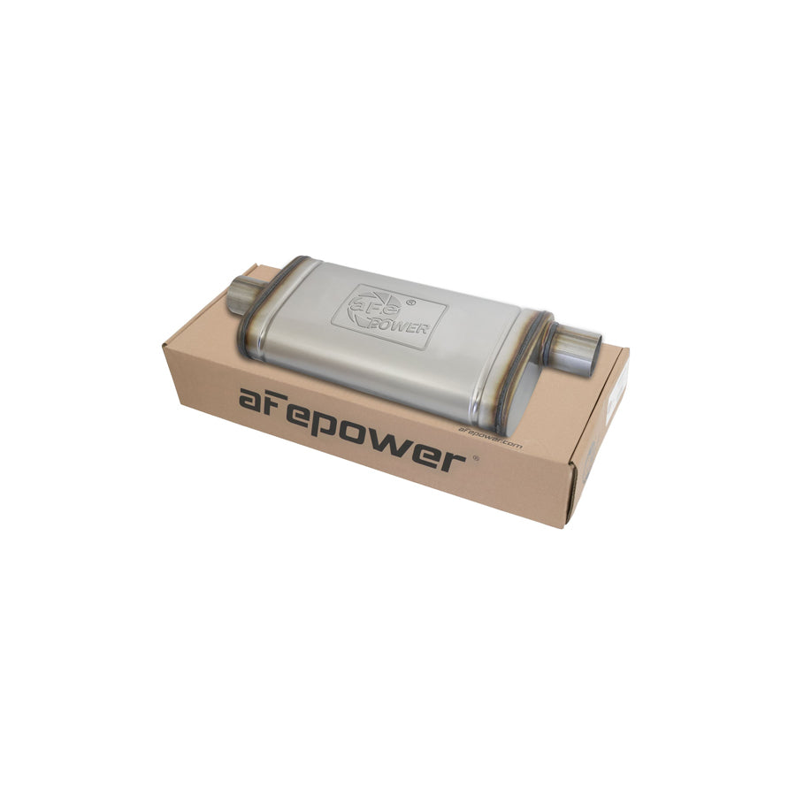  aFe 49M00019 2-1/2 IN ID Center/Offset x 9 IN W x 4 IN H x 18 IN L - Oval Body Muffler  | ML Performance US Car Parts