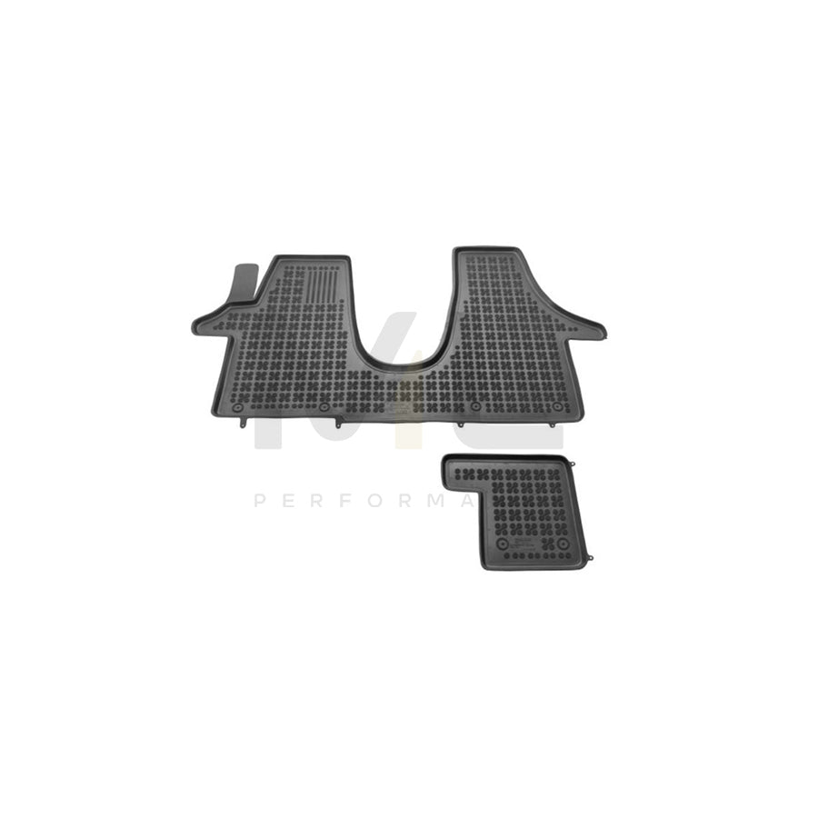 REZAW PLAST 200109 Floor mat set Elastomer, Front and Rear, Quantity: 2, Black