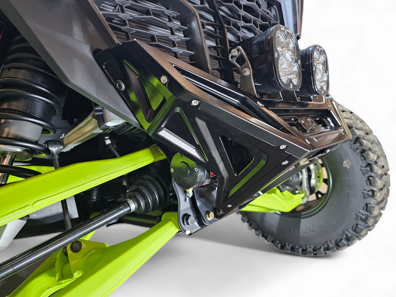 Elektric Off Road Elektric Offroad 2022-2025 Polaris Rzr Pro R/ Pro S/Turbo R Billet Front Winch Bumper Anodized Black