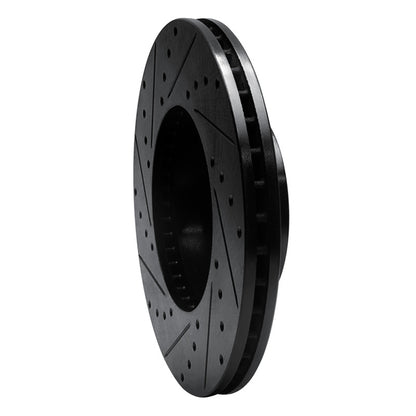 R1 Concepts R1 98-02 Ford Crown Victoria Front Right Drilled & Slotted Black Brake Rotor
