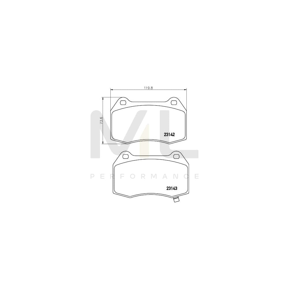Hella 8DB 355 010-681 Brake Pad Set With Acoustic Wear Warning