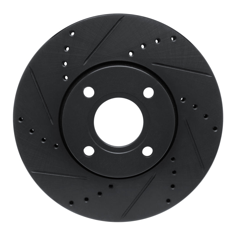 R1 Concepts R1 13-16 Ford Ecosport (Mexico) Front Left Drilled & Slotted Black Brake Rotor