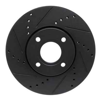 R1 Concepts R1 13-16 Ford Ecosport (Mexico) Front Left Drilled & Slotted Black Brake Rotor