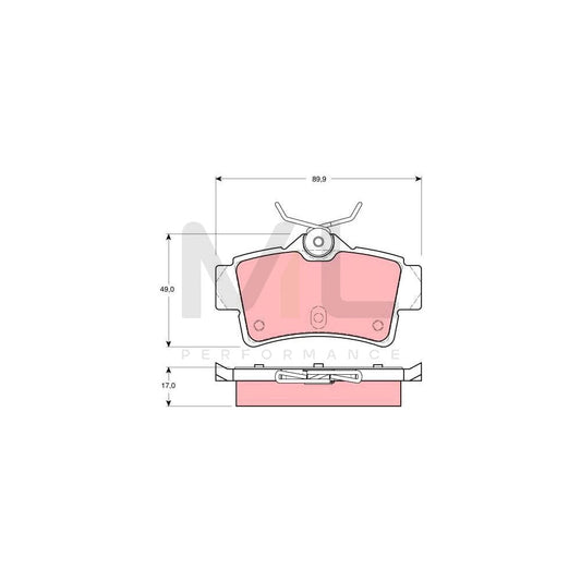 TRW Gdb4060 Brake Pad Set For Ford Usa Mustang Not Prepared For Wear Indicator | ML Performance Car Parts