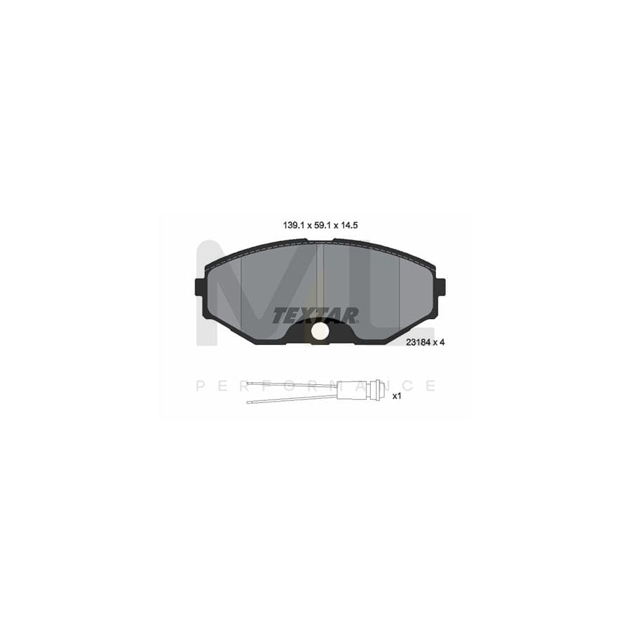 TEXTAR 2318402 Brake pad set incl. wear warning contact | ML Performance Car Parts